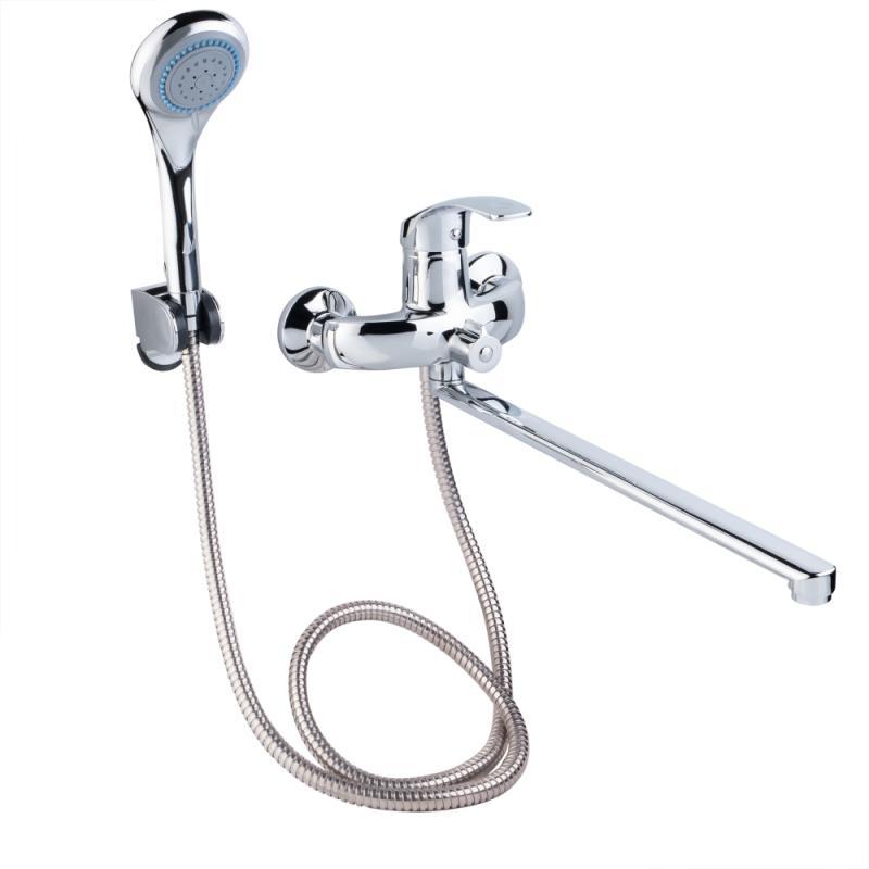 Змішувач для ванної одноважільний із довгим виливом LIDZ Mars хром латунь LDMAR005CRM34853, фото 1