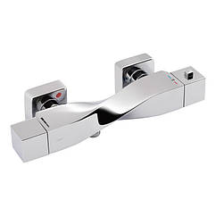 Змішувач для душу із термостатом Q-TAP Zkrouceny хром латунь без душового набору QTZKR40T105C