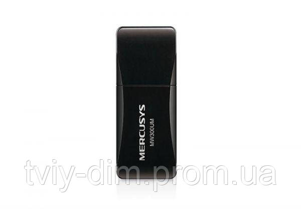 Мережевий адаптер USB Mercusys W300UM Wi-Fi 802.11n 300Mb, Pico, USB (код 760088)