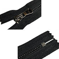 Блискавка металева Темний нікель 75см полірований Y-зуб Тип5 центральна з двома бігунками, фото 4