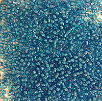 Бісер Ярна Корея розмір 10/0 колір 15.216/10 блакитний, внутрішній колір - світло-синій 50г