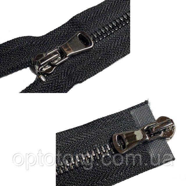 Блискавка металева центрТемный Нікель №5 ширина зуба 5мм оптом від optotorg.com.ua Блискавка металева на два бігунка Темний нікель №5 ширина зуба 5мм оптом від optotorg.com.ua