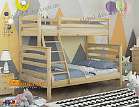 Ліжко Двоярусне дитяче дерев'яне Трансформер Соня