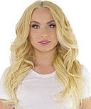 Волосся на тресі 50 см. Колір #613 Блонд, фото 3