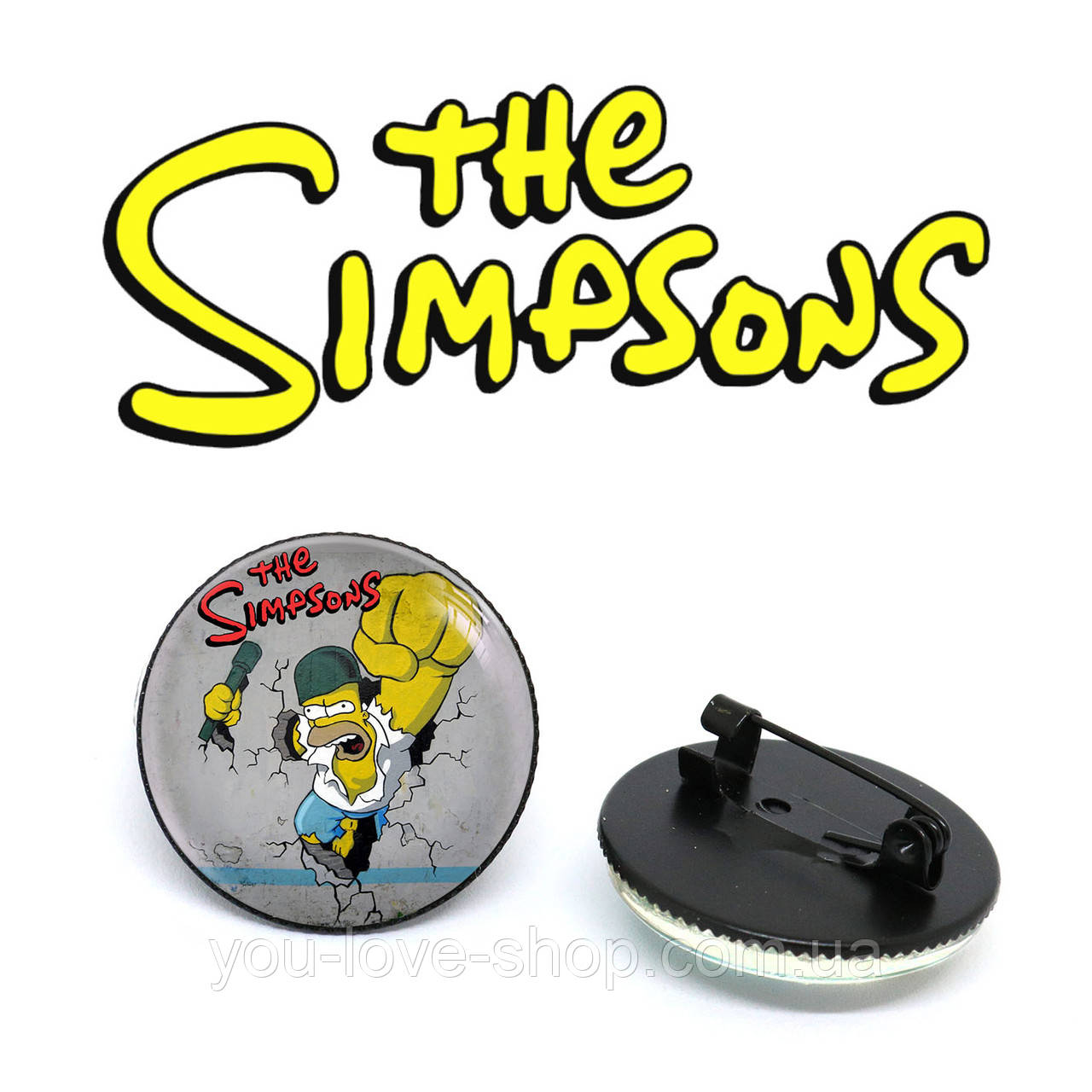 Значок Сімпсони "Through a concrete wall" / The Simpsons
