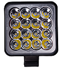 Фара LED квадратна 48W (16 діодів) (8.5см х 8.5см х 1.5см) Mini New Position, фото 2