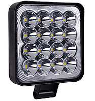 Фара LED квадратная 48W (16 диодов) (8.5см х 8.5см х 1.5см) Mini New Position