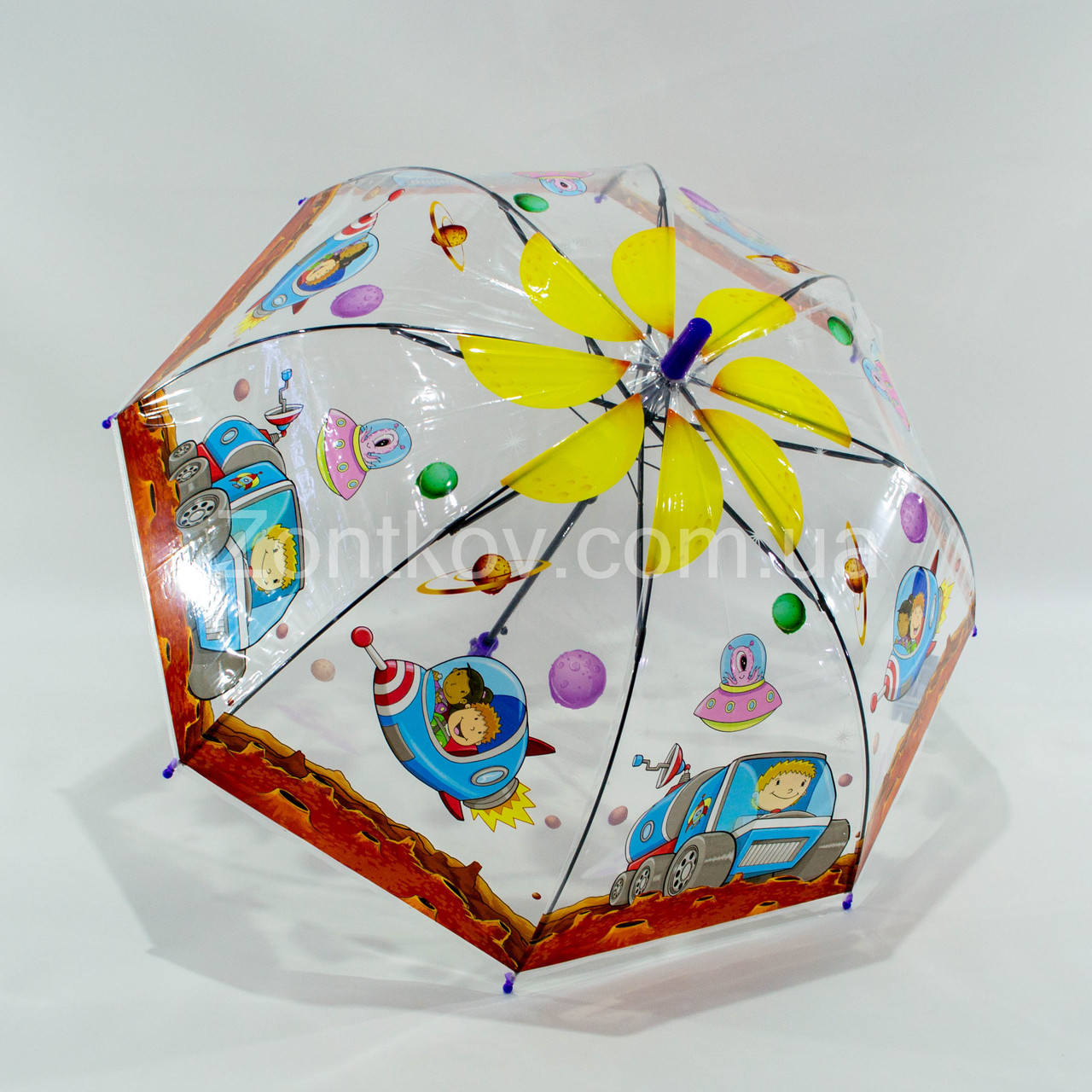 Детский прозрачный зонтик для мальчика на 4-7 лет от фирмы "Mario" - фото 1 - id-p1369342819