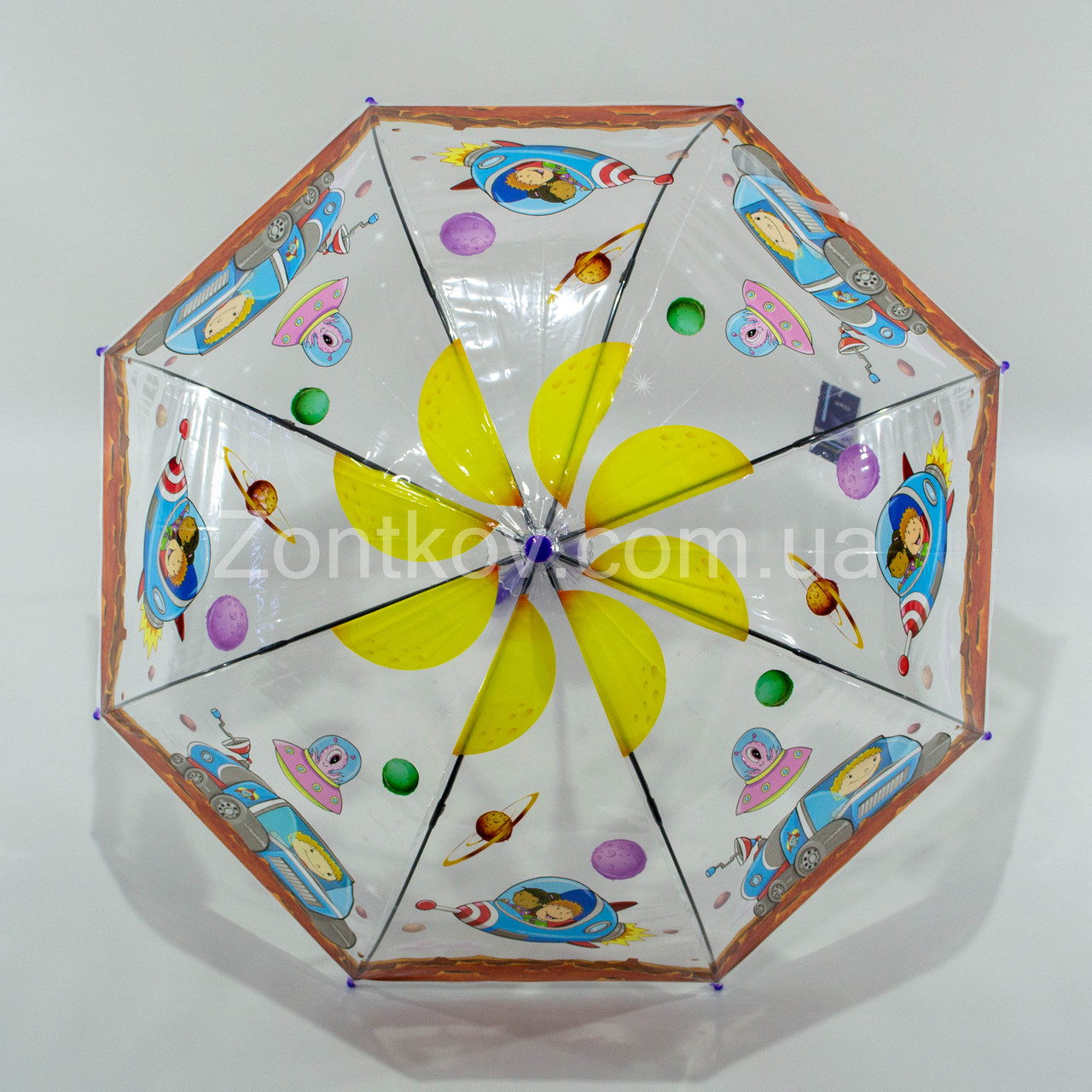 Детский прозрачный зонтик для мальчика на 4-7 лет от фирмы "Mario" - фото 4 - id-p1369342819