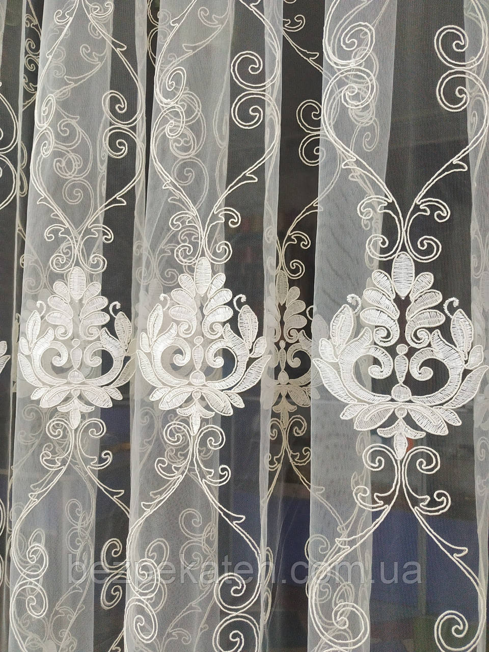 Шикарна тюль для зали. Красива тюль. Тюль в спальню. Ошатна турецька тюль. Тюль в зал. Тюль у вітальню, фото 1