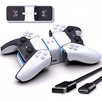 Двойная Зарядная Док-станция Honcam c LED Индикацией для PlayStation 5 PS5 DualSense Плейстейшн 5