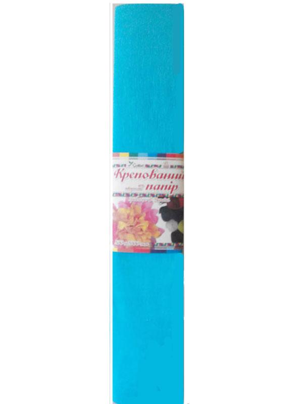 Папір кольоровий крепований світло-блакитний №15 Ц380007У 500мм/2000мм, фото 1