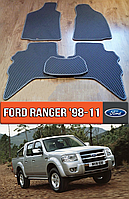 ЕВА коврики Форд Рейнджер 1998-2011. EVA резиновые ковры на Ford Ranger