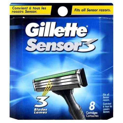  Gillette Sensor (3) Касети 8 шт. Оригінал жилет Сенсор