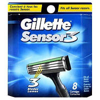 Gillette Sensor (3) Кассеты 8 шт. Оригинал жиллет Сенсор