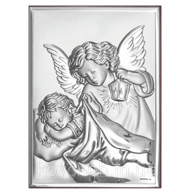 Ікона срібна "Ангел-охоронець", 13x18