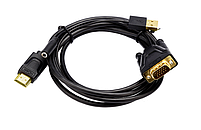 Конвертер кабель HDMI to VGA + Аудіо + Живлення Unnlink Deluxe 1,5 м Адаптер Перетворювач, фото 7