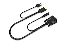 Конвертер кабель HDMI to VGA + Аудіо + Живлення Unnlink Deluxe 1,5 м Адаптер Перетворювач, фото 10