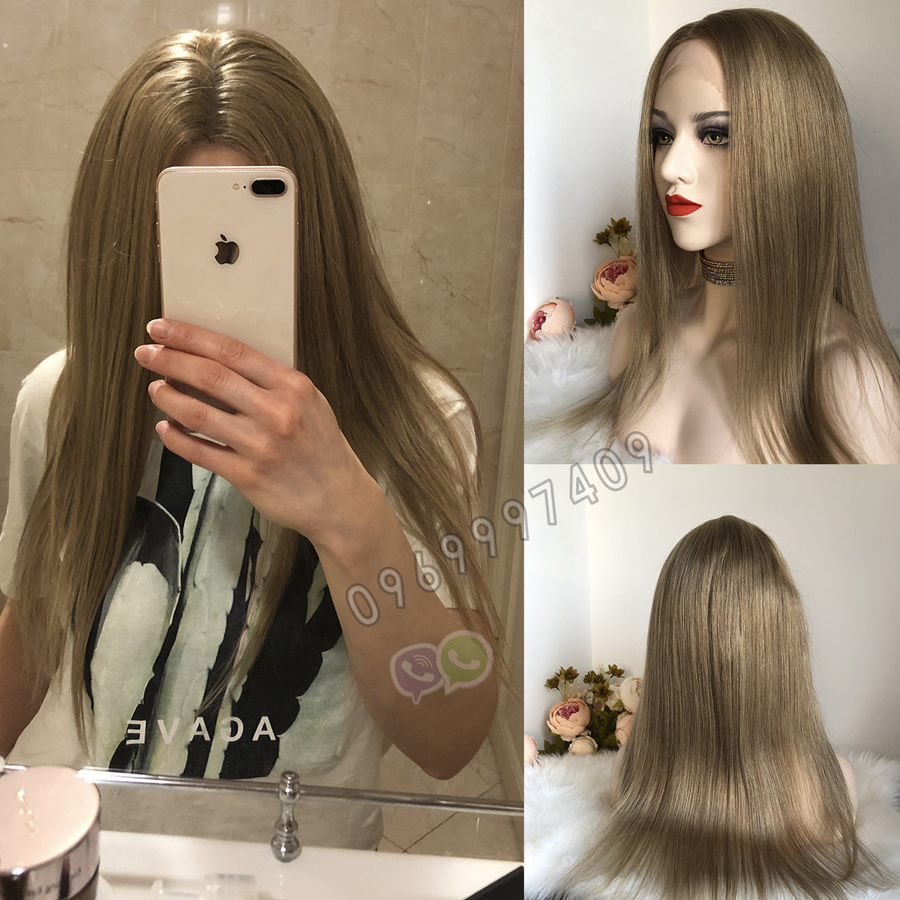 💎Натуральний жіночий парик баклажан з чубчиком, натуральний волосся 💎