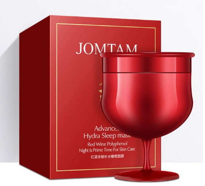 Увлажняющая ночная маска для лица JOMTAM Red Wine Polyphenol Hydrating Sleep Mask с полифенолами красного вина - фото 1 - id-p1369371243