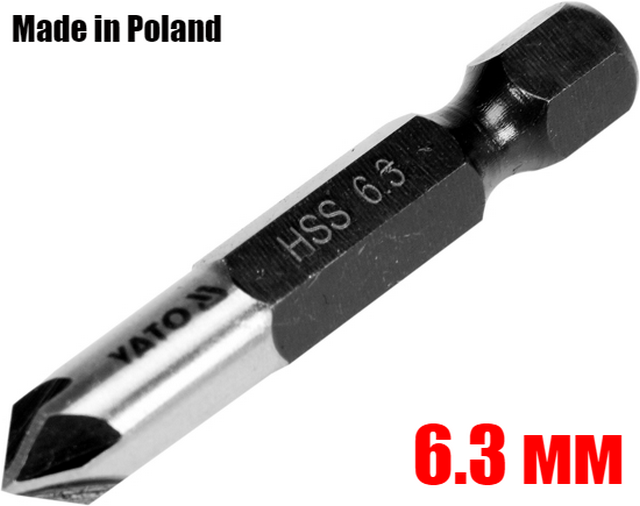 Зекер для металу 6.3 мм Yato YT-44721
