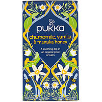 Pukka Herbs, Chamomile, Vanilla & Manuka Honey Tea, 20 Herbal Tea Sachets, 0.05 oz (1.6 g) Днепр