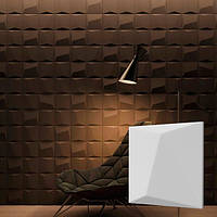 Гіпсові 3д панелі для стін "КОСИЙ КВАДРАТ" для внутрішніх  робіт