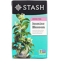 Stash Tea, Цветок жасмина, зеленый чай, 20 чайных пакетиков, 1,3 унции (38 г) Днепр