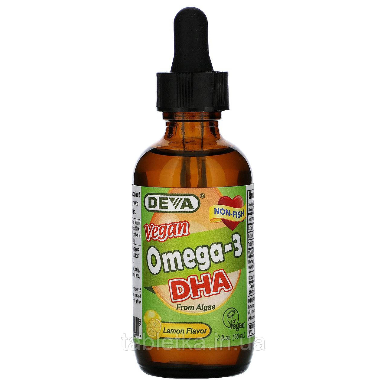 Deva, Vegan Omega-3 DHA, Lemon Flavor, 2 fl oz (60 ml) Київ