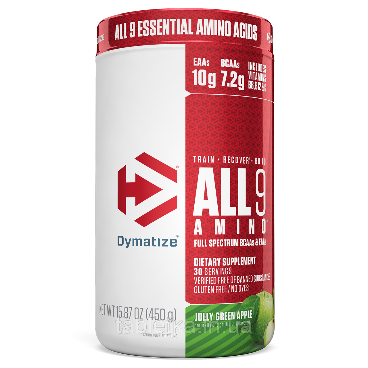 Dymatize Nutrition, ALL9AMINO, зелене яблуко, 450 г (15,87 унций)