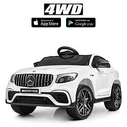 Електромобіль дитячий 4140EBLR-1 Mercedes, шкіряне сидіння, р/к 2,4G, 4 мотори 30 W, 1 акумулятор 12V9AH