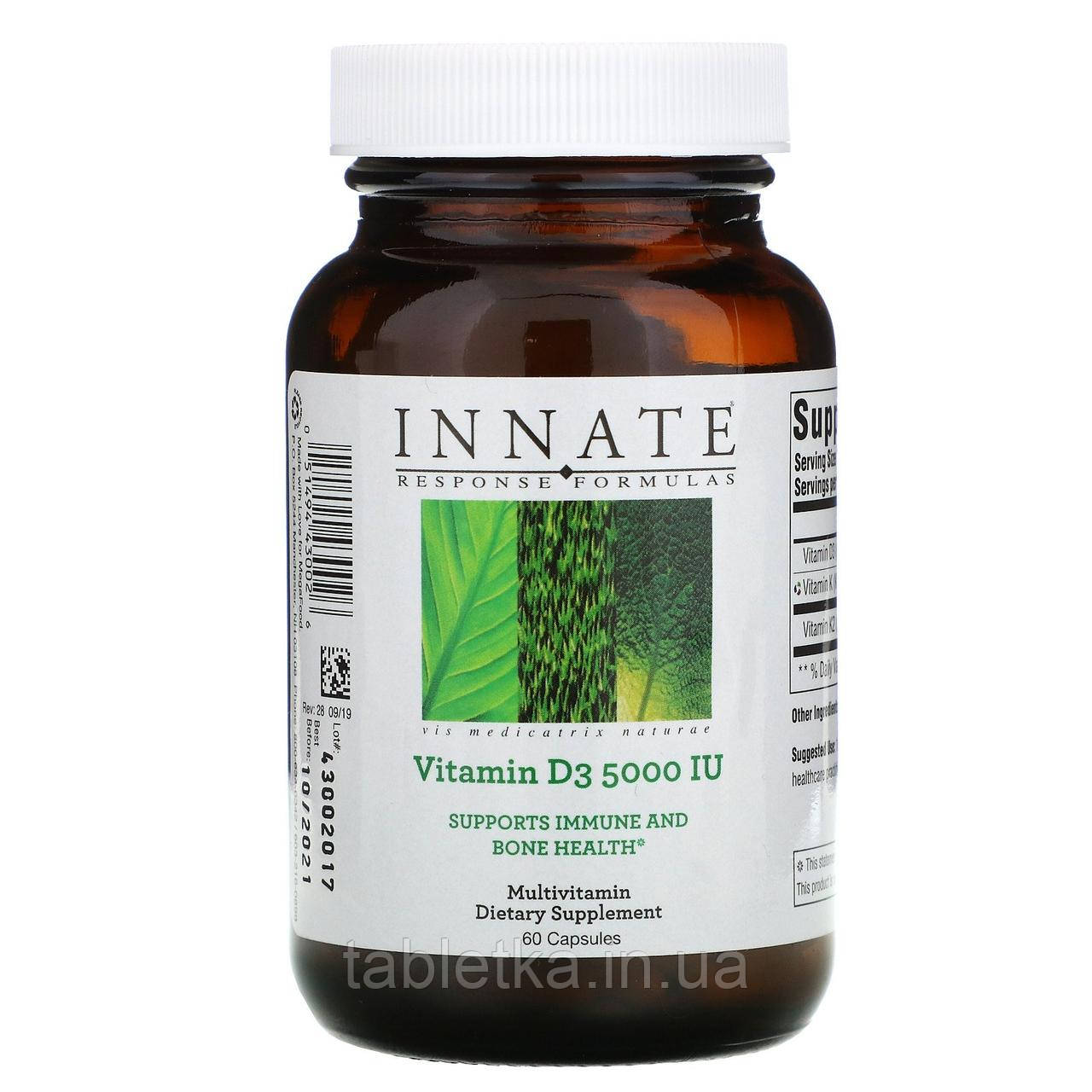 Innate Response Formulas, вітамін D3, 5000 МО, 60 капсул Київ