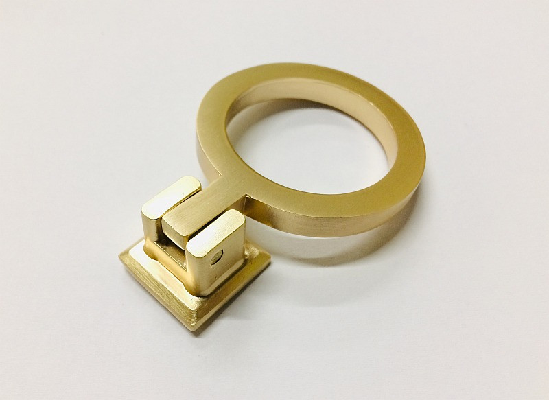 Ручка кольцо современная классика RK-B962 Gold Brass d=44 мм - фото 5 - id-p1369385914