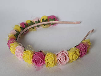 Віночок Для Волосся. Обруч З Квітами.