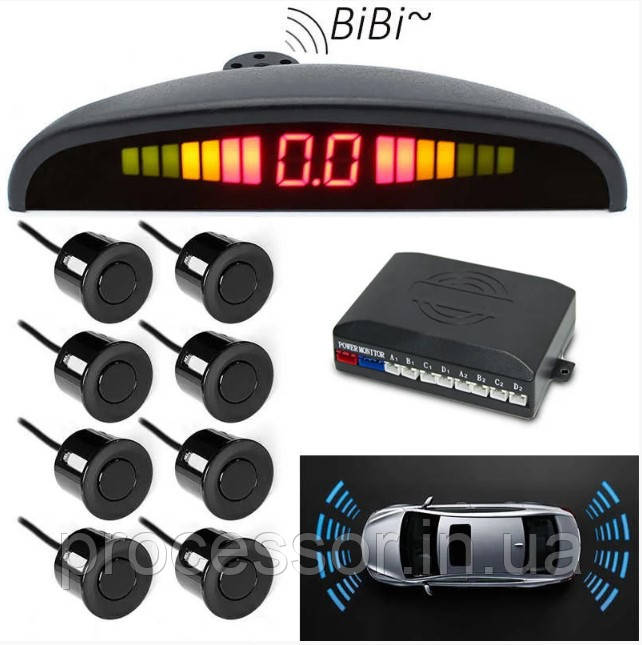 Парктронік Master MS-8 для переднього і заднього бампера з LED-дисплеєм Parking Sensor
