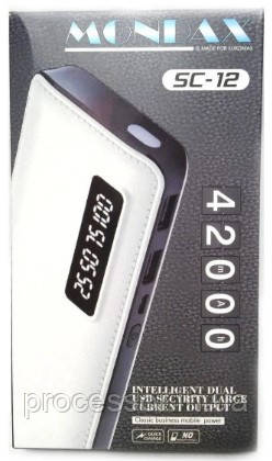 Моб. Зарядка POWER BANK Mondax sc-12m 42000mah з ж/к дисплеєм 2 виходи