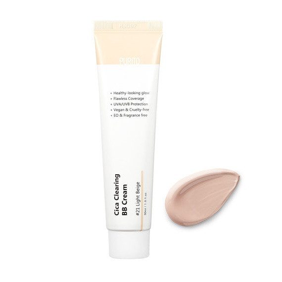 Purito Cica Clearing BB Cream SPF38/PA #21 - BB крем, 30 мл, фото 1