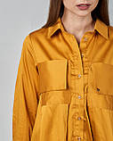 Подовжена блуза золотистого кольору., фото 4