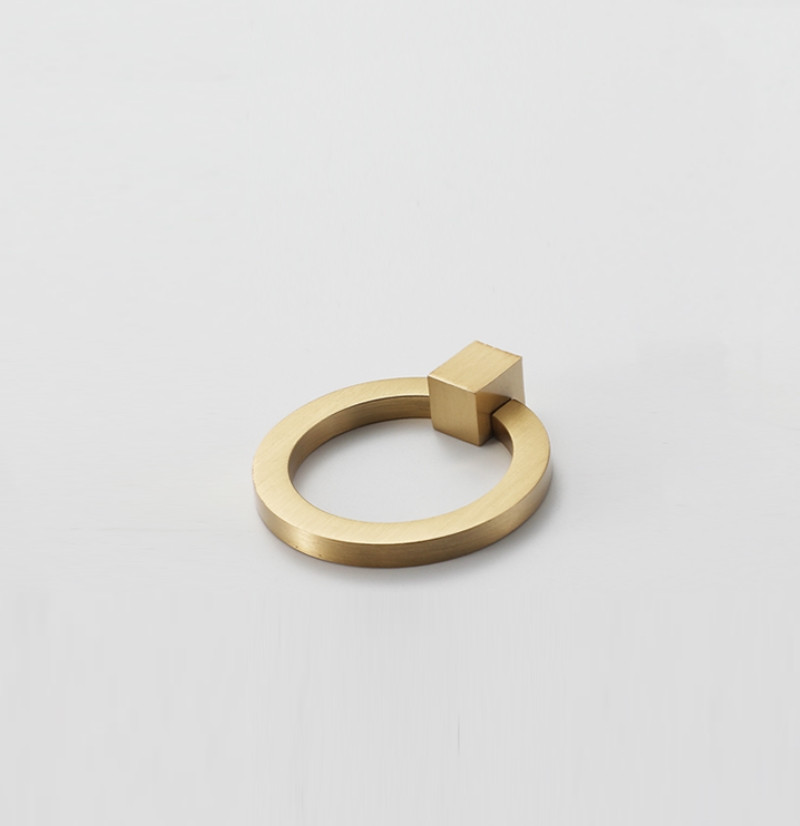 Ручка-кільце модерн RK-H1145 Gold Brass латунь d=45 мм