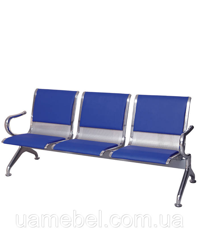 Секція Інтеграл 312 3-х-місна з м'якими накладками на спинці і сидінні