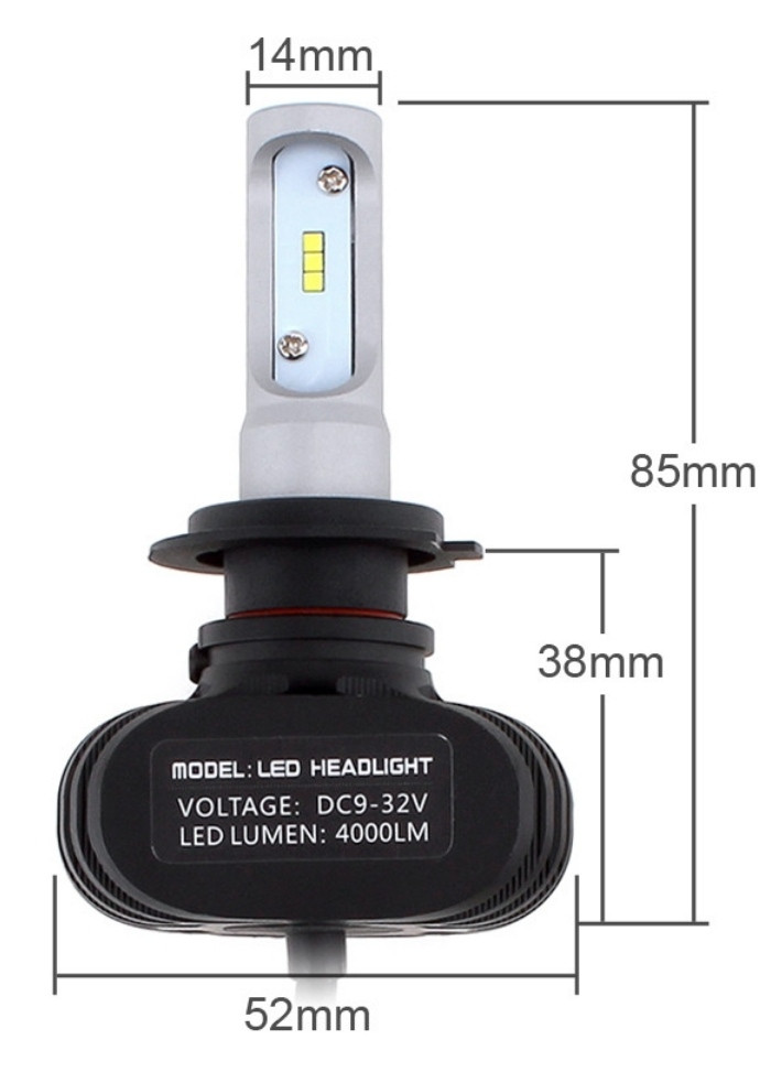 Лампи LED Cyclone H7 type-9A 5000k 4000Lm 12v 24v