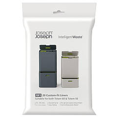 Набор из 20-ти мусорных пакетов "IntelligentWaste Accessories" 32х20.5х3см/24-36л из полиэтелена Joseph Joseph