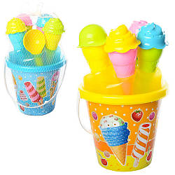 Дитячий ігровий набір для пісочниці пластиковий відерце з морозивом 773