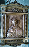 Ікона, різьблена храмова "Господь Вседержитель" 140х100см дуб