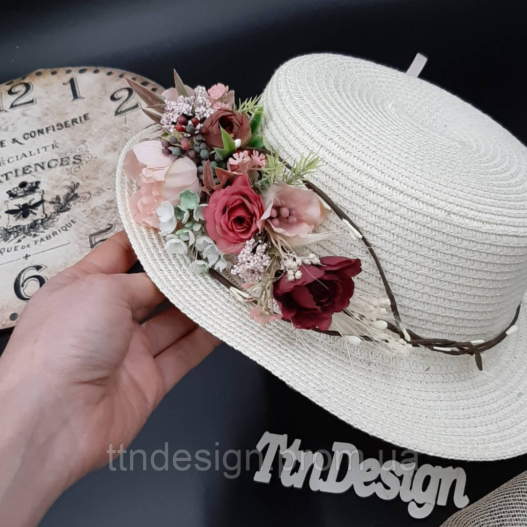 Шляпа весення цветочная