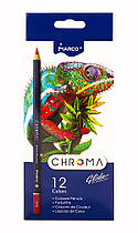 Олівці кольорові 12 кольорів Marco Chroma Super Premium 8010-12
