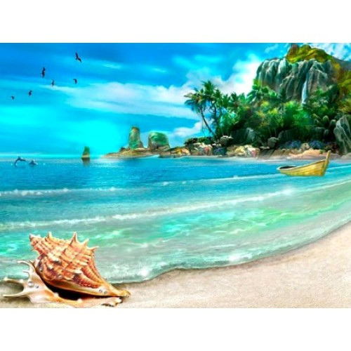 Діамантова мозаїка Довгоочікуваний відпочинок My-Art TN364 (40 x 50 см) на підрамнику, фото 1