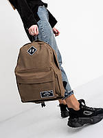 Рюкзак кожаный  ( кож зам) городской  бежевый коричневый