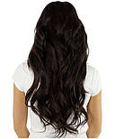 Волосся на тресі 50 см. Колір #1В Натуральний Чорний, фото 4