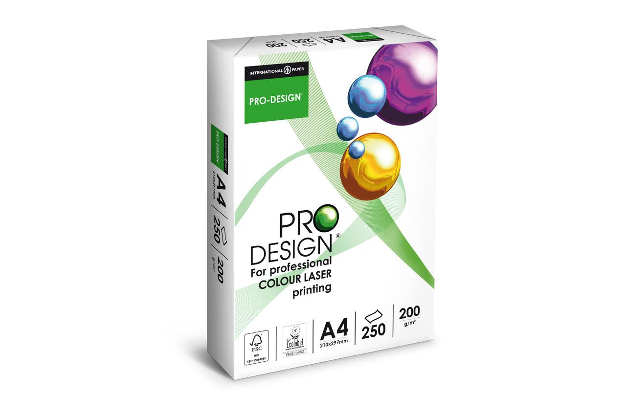 Папір PRO-DESIGN А4 200г/м2 250арк, картон для лазерного і струменевого друку 16.7322
